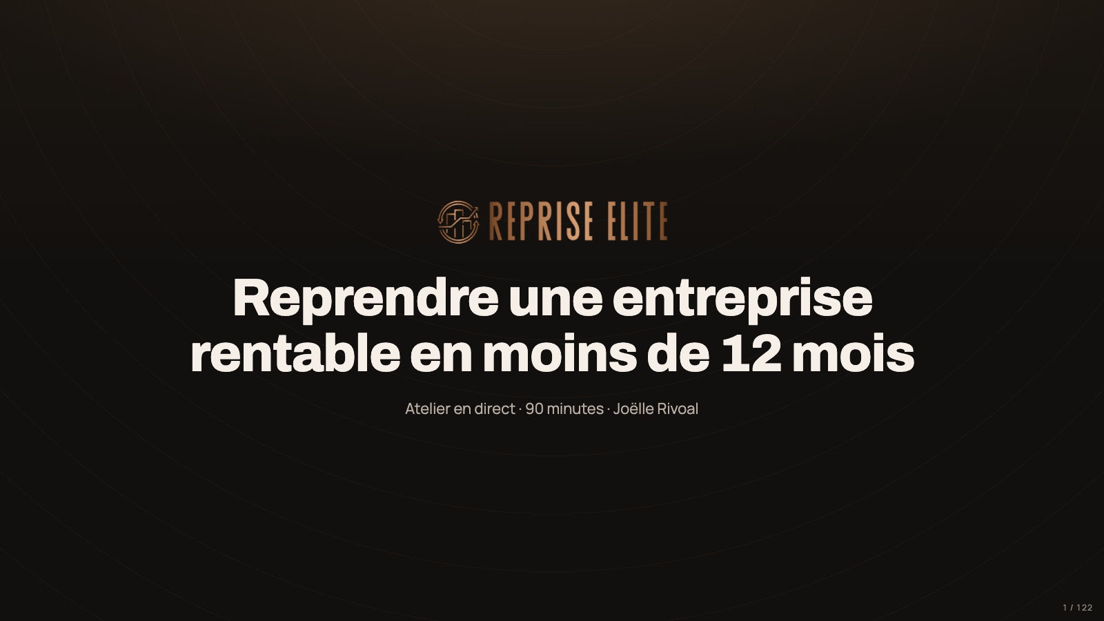 Aperçu de la présentation du webinaire
